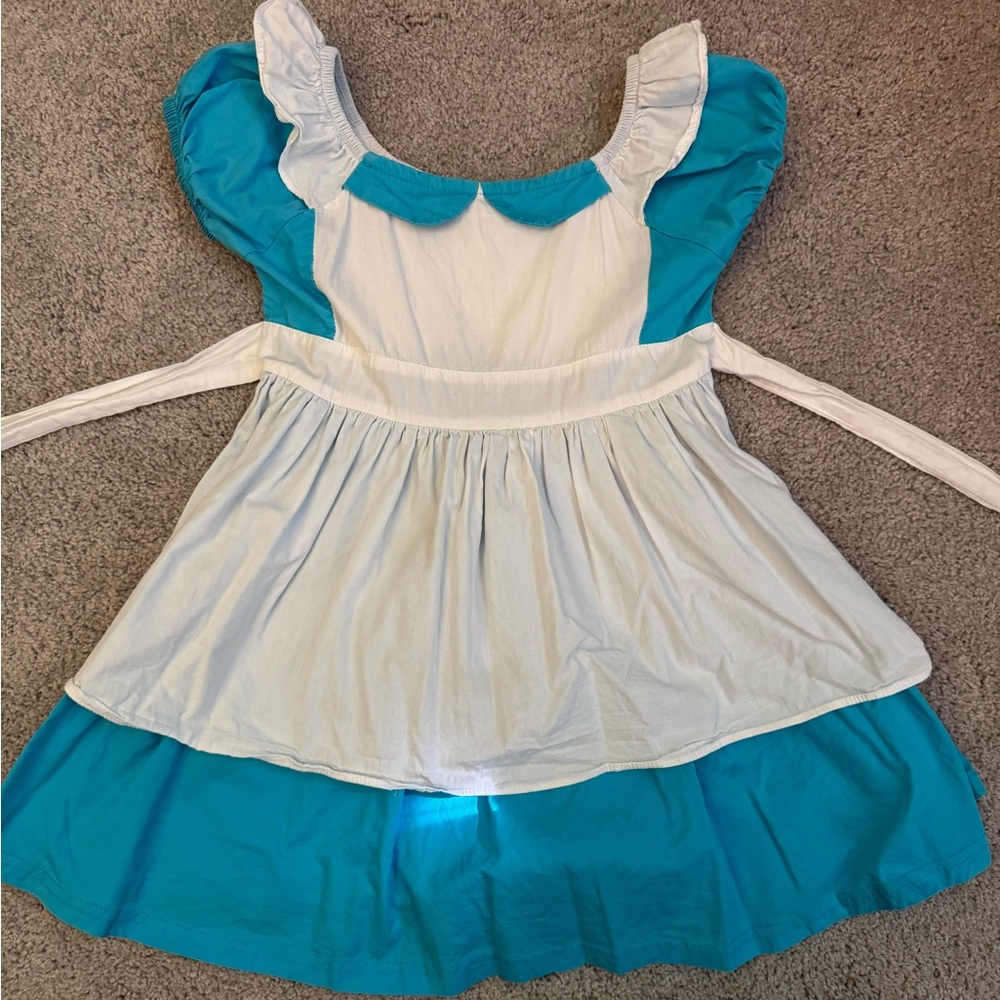 Blue and White Toddler Dress, 110